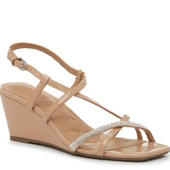 Kelly & Katie Sassy Wedge Sandal - Color: Nude - Size: 7 - Picture 1 of 10